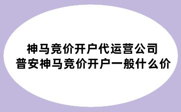 神马竞价开户代运营公司 普安神马竞价开户一般什么价
